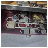 Handtool Lot with 2 Metal Toolboxes