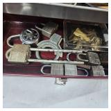 Handtool Lot with 2 Metal Toolboxes