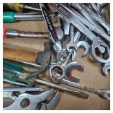 Wrench Lot, Screwdrivers, Hand Drill