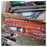 Lot of Driver Bits, Hammers, Tape, Etc