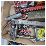 Lot of Driver Bits, Hammers, Tape, Etc