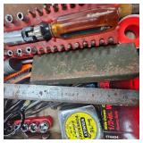 Lot of Driver Bits, Hammers, Tape, Etc
