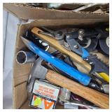 Lot of Driver Bits, Hammers, Tape, Etc