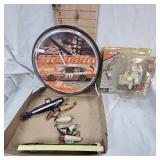 Nascar Home Depot Clock and Neil Bond Figure