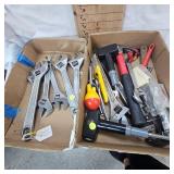Lot of Several Crescent Wrenches, Hammer, Etc