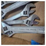 Lot of Several Crescent Wrenches, Hammer, Etc