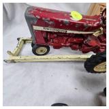 Lot of 4 Tractors, Hubley Jr, 2 International, and Allis