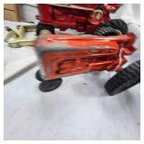 Lot of 4 Tractors, Hubley Jr, 2 International, and Allis