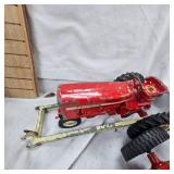 Lot of 4 Tractors, Hubley Jr, 2 International, and Allis