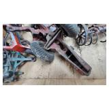 Lot of Vintage Die Cast Tractor, Plows, Rake