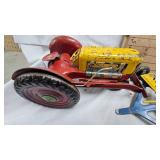 Louis Marx Vintage Tin Tractor with Plow