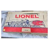 Box with Lionel Train Cars and Accessories as Shown