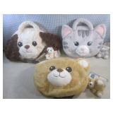 (EW6) 3 - 4-In-1 Plush Pet Bags...