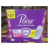 (EC1) 3 Boxes of 128 Poise Fresh Pr...