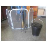 (EW2) Fireplace Tool Set with Stand...