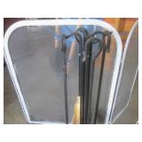 (EW2) Fireplace Tool Set with Stand...