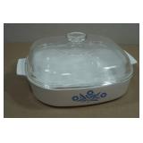 Vintage Corning Ware Blue Cornflower Casserole Dish - 10x10x2"