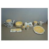 Vintage Department 56 "Birch Bark" Ceramic Dinner Set