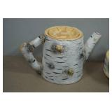 Vintage Department 56 "Birch Bark" Ceramic Dinner Set