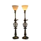 Quality Pair of Tall STIFFEL Brass Table Lamps