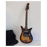 Nice Looking Sunburst Design Electric Guitar w/Case