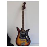 Nice Looking Sunburst Design Electric Guitar w/Case