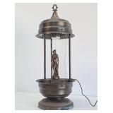Working Vintage Brass Victorian Maiden "Rain Lamp"