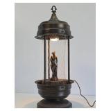 Working Vintage Brass Victorian Maiden "Rain Lamp"
