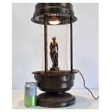 Working Vintage Brass Victorian Maiden "Rain Lamp"