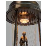 Working Vintage Brass Victorian Maiden "Rain Lamp"