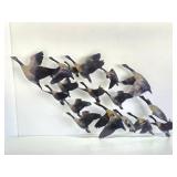 Large 3D Metal Wall Sculpture w/Geese