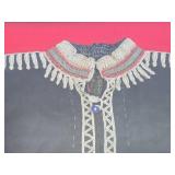 Excellent Old Antique Handmade Dress - Professionally Framed