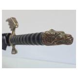 Very Cool Large Fantasy Sword w/Dragon Wing Hilt - 42"