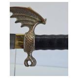 Very Cool Large Fantasy Sword w/Dragon Wing Hilt - 42"