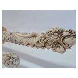 Ornate Samurai Sword Set w/Dragon Handles