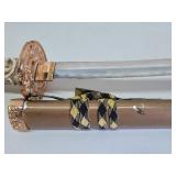 Ornate Samurai Sword Set w/Dragon Handles
