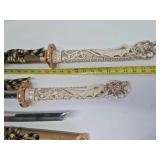 Ornate Samurai Sword Set w/Dragon Handles