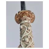 Ornate Samurai Sword Set w/Dragon Handles