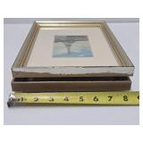 2 Framed Signed Hand Colored Etchings