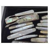 Outstanding HUGE Collection of Antique Pearl Handled Folding Knives