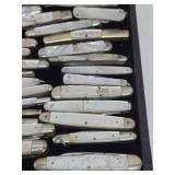Outstanding HUGE Collection of Antique Pearl Handled Folding Knives