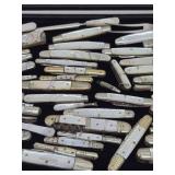 Outstanding HUGE Collection of Antique Pearl Handled Folding Knives