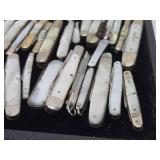 Outstanding HUGE Collection of Antique Pearl Handled Folding Knives