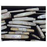 Outstanding HUGE Collection of Antique Pearl Handled Folding Knives