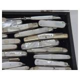 Outstanding HUGE Collection of Antique Pearl Handled Folding Knives