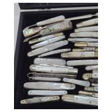 Outstanding HUGE Collection of Antique Pearl Handled Folding Knives