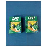 Two packs of OFF! Deep Woods Insect Repellent Towelettes