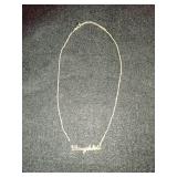 14 Karat Gold Over Silver Necklace "Daughter"
