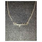 14 Karat Gold Over Silver Necklace "Daughter"