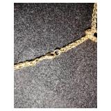 Three Brand New Gold-Tone rope Chain Necklace
